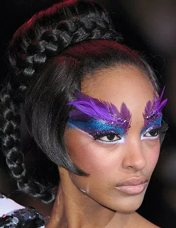 black eye makeup styles. Lovely butterfly makeup style,