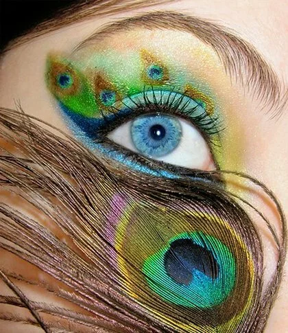 crazy eye makeup ideas. Feather exotic makeup ideas