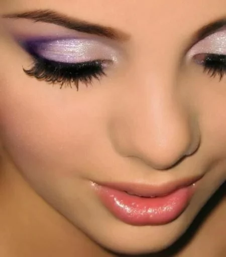 simple shimmery purple makeup ideas 2014